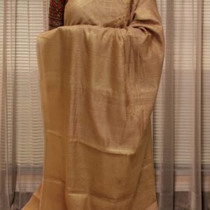 Dusty Pink Zari Buttas Pure Chanderi Cotton Saree