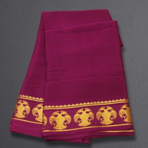 Alternative view of Gandaberunda Border Pure Mysore Crepe Silk Saree