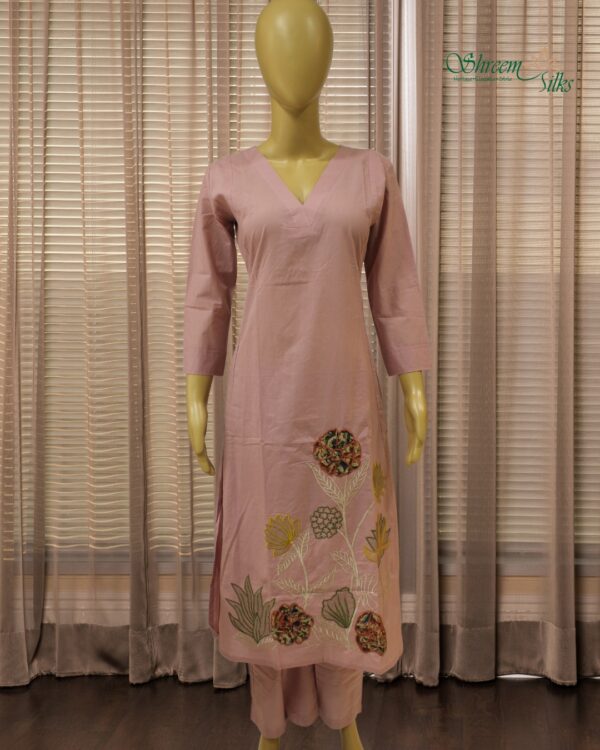 Blush Pink with Aplique work Cord Set
