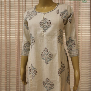 Alternative view of Off White Printed Kurta