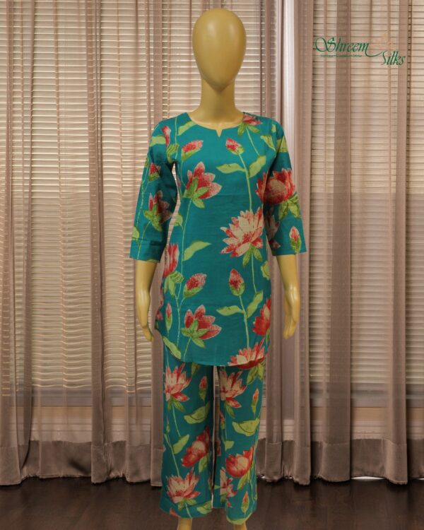 Rama Green with Pink and Green Prints Code Set