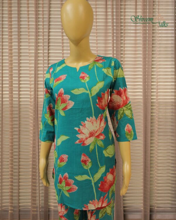 Rama Green with Pink and Green Prints Code Set - Image 2