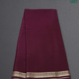 Alternative view of KSIC Border Pure Mysore Crepe Silk Saree