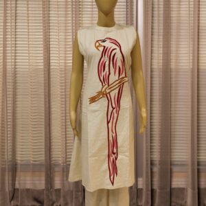 Alternative view of Cream with Multicolour Threads Bird Embroidery Cord Set