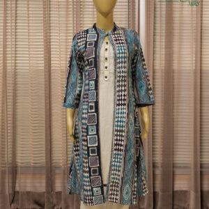 Off White with Multicolour Jacket Kurta Set