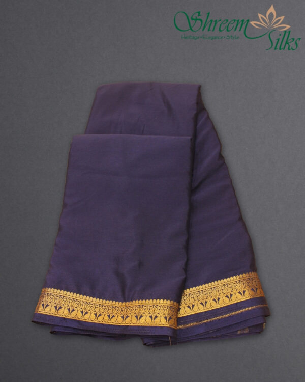 2 Inches Border Semi Mysore Crepe Saree-D1