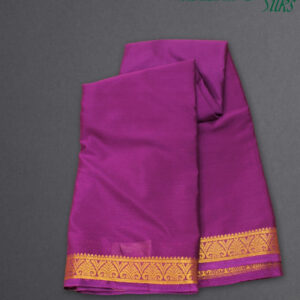 Alternative view of 2 Inches Border Semi Mysore Crepe Saree-D2