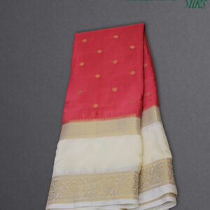 Alternative view of Floral Bentex Border Semi Mysore Crepe Saree