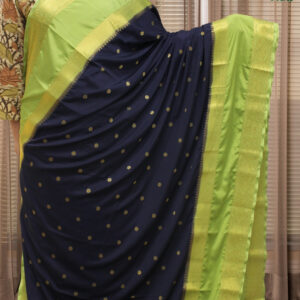 Floral Bentex Border Semi Mysore Crepe Saree