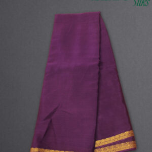 Alternative view of Zari Woven Leaf Border Crepe Saree