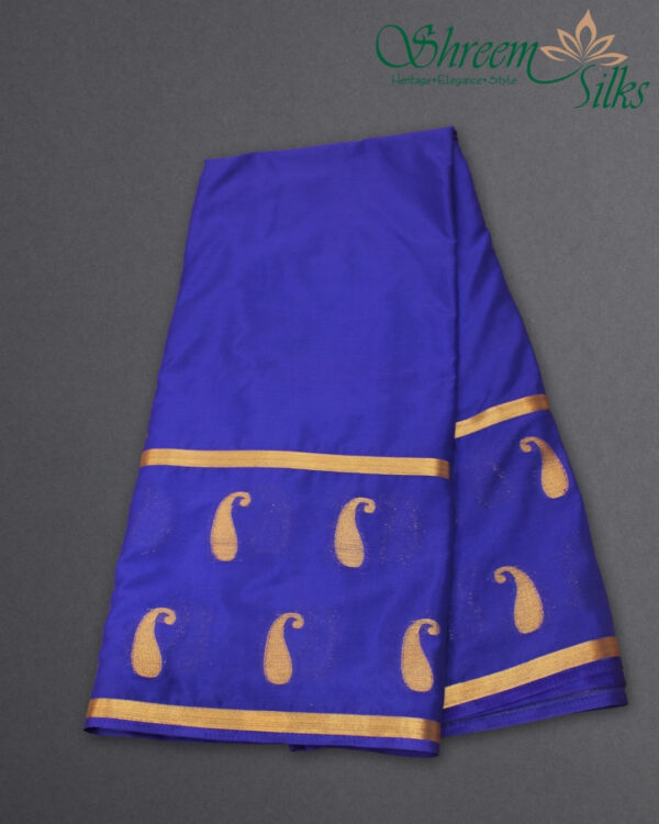 Bentex Border with Zari Woven Mango Motifs Semi Mysore Crepe Saree