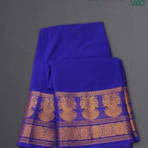 Gandaberunda Border Semi Mysore Crepe Saree