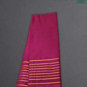 Multiple Zari Stripes Border Semi Mysore Crepe Saree