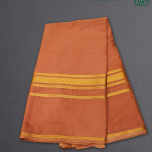 Zari Woven Gap Border Semi Mysore Crepe Saree