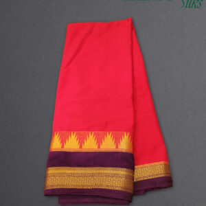 Temple Border Semi Mysore Crepe Saree