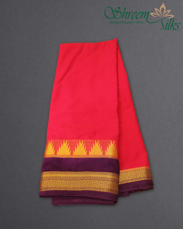 Temple Border Semi Mysore Crepe Saree