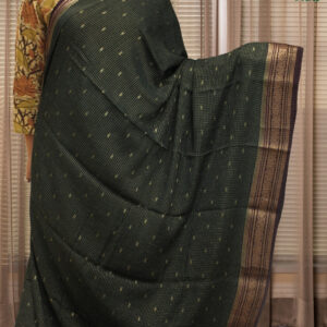 Zari Woven Small Checks with Buttas Chinnon Saree