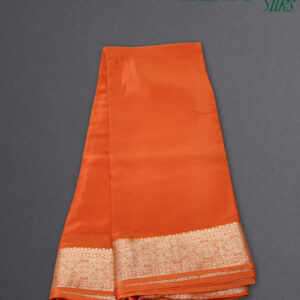 Alternative view of Plain with Rich Border Crepe Saree