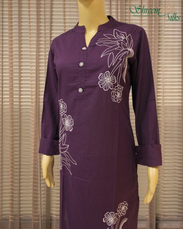Purple with White Thread work Cord Set