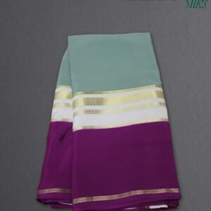 Broad Bentex Border Pure Mysore Crepe Silk Saree