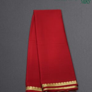 Alternative view of One Inch Mango Border Pure Mysore Crepe Silk Saree