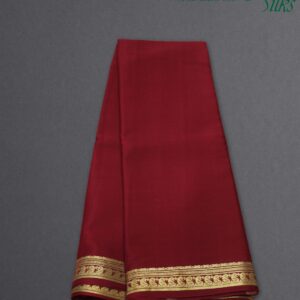 One Inch Mango Border Pure Mysore Crepe Silk Saree