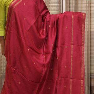Zari Woven Buttas with Bentex Border Dola Silk Saree