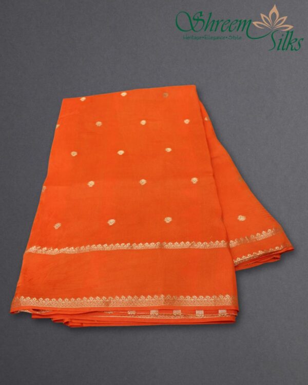 Zari Woven Buttas with Bentex Border Dola Silk Saree - Image 14