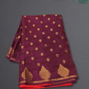 Alternative view of Zari Woven Motifs with Contrast Blouse Fancy Saree