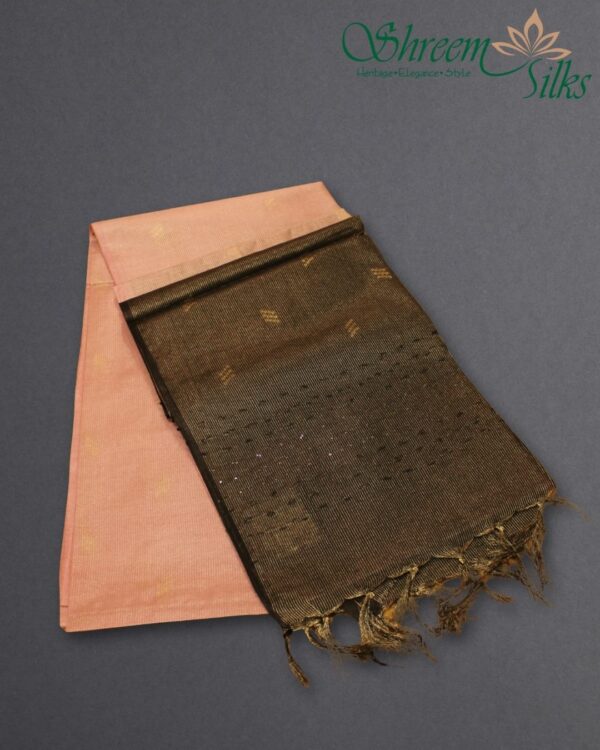 Zari Lines & Buttas Cotton Saree - Image 4