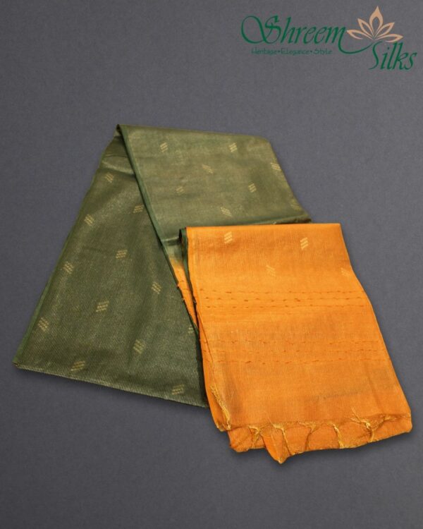 Zari Lines & Buttas Cotton Saree - Image 6
