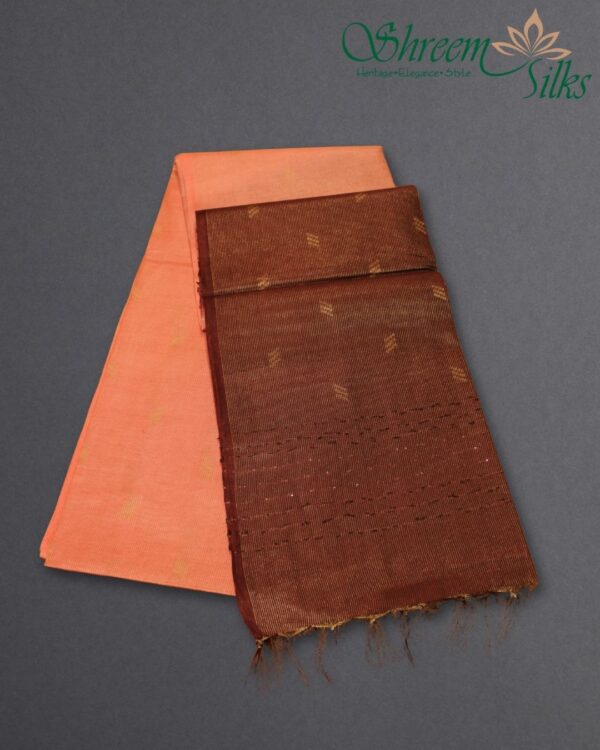 Zari Lines & Buttas Cotton Saree - Image 8