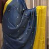 Zari Woven Lines & Buttas with Bentex Border Raw Mango Saree