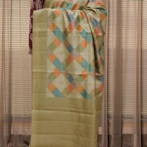 Zari Woven Motifs with Rangkat Pure Chiniya Silk Saree
