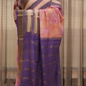 Alternative view of Multicolor Abstract Prints Pure Mysore Crepe Silk Saree