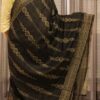 Black & Grey with Kantha work Chanderi Saree