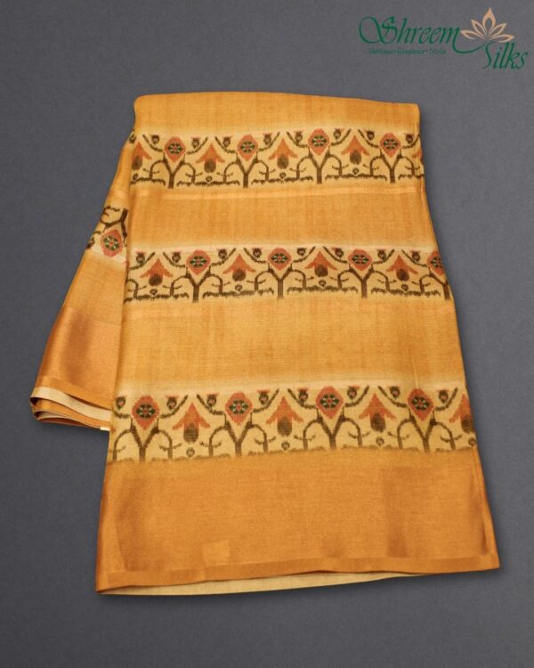 Printed Tissue Georgette Saree - Image 2