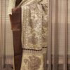 Printed with French Knots & Kantha work Tussar Saree