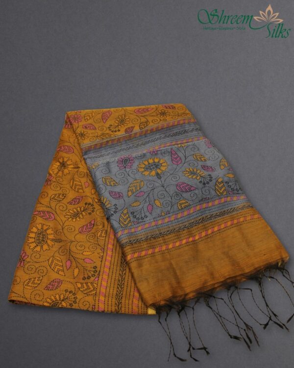 Printed Cotton Saree - Image 2