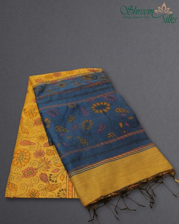 Printed Cotton Saree - Image 3