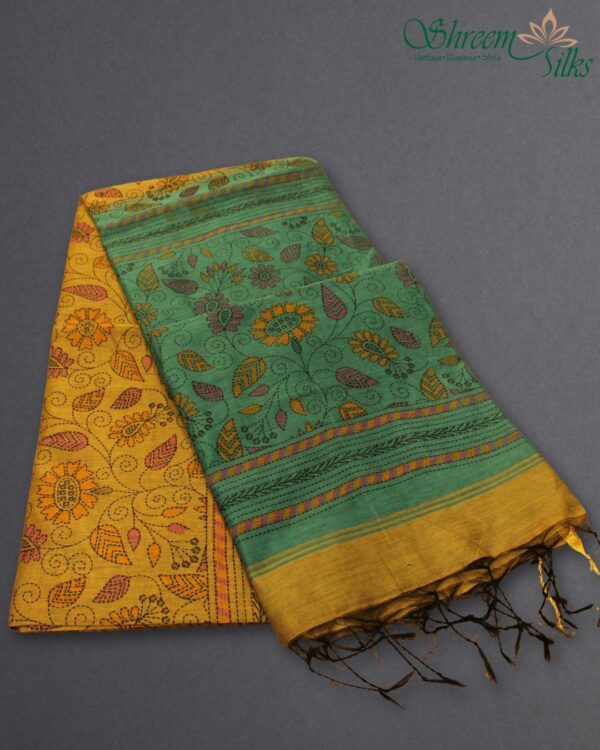 Printed Cotton Saree - Image 5