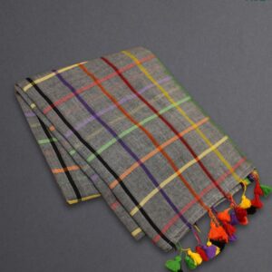 Alternative view of Multicolour Checks Soft Cotton Saree