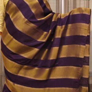 Floral Vertical Stripes Organza Tissue Saree