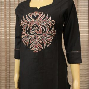 Alternative view of Aplique work Cord Set - Black