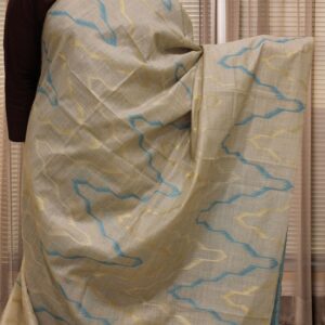 Alternative view of Woven Geometrical Pattern Muga Cotton Saree