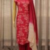 Fuchsia Pink with White Prints & Cut Dana work on Neck Line Kurta Set