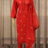 Pinkish Red with Floral Embroidery & Sequence Kurta Set